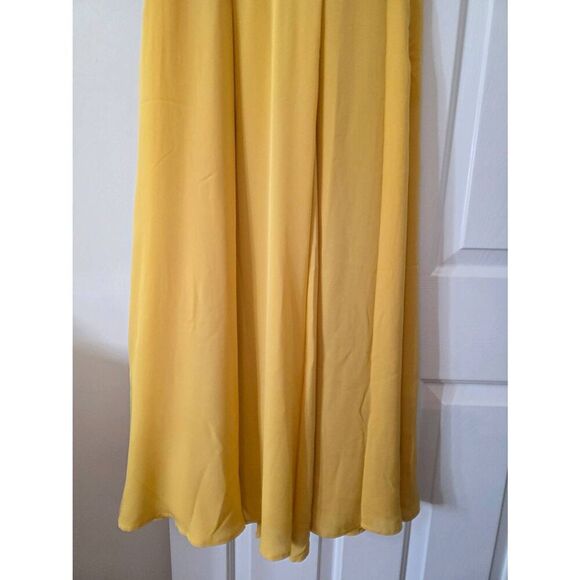 Santorelli Yellow Silk Dress 42 - Picture 3 of 10